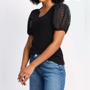 Design History Black Puff Sleeve Blouse